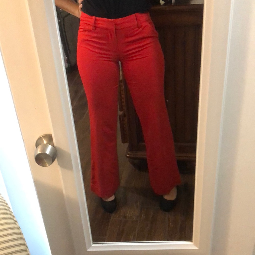 Banana republic red Martin fit pants slacks size 0